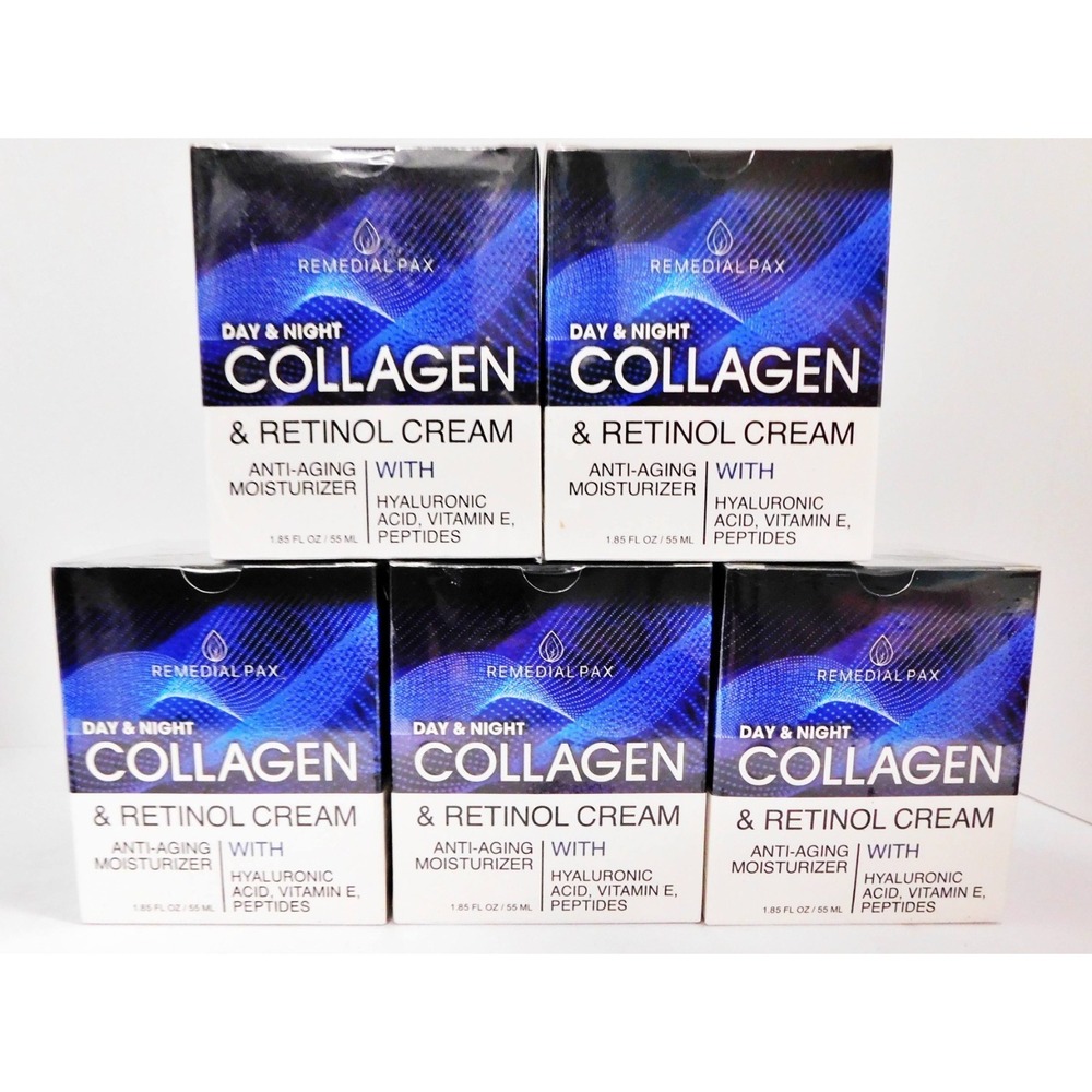 Remedial Pax Day & Night Retinol Collagen Moisturizer Cream 1.85oz Lot of 5‎